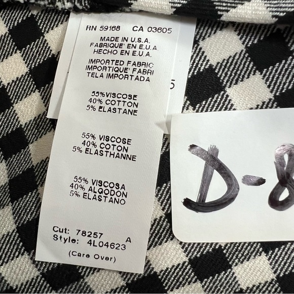 Karen Kane Black and White Checked Mini Skirt Size Medium A-line - Picture 12 of 16